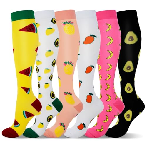 LEOSTEP Compression Socks for Women and Men Circulation, Knee High Stockings Support for Nurses, Cycling, Hiking, Running