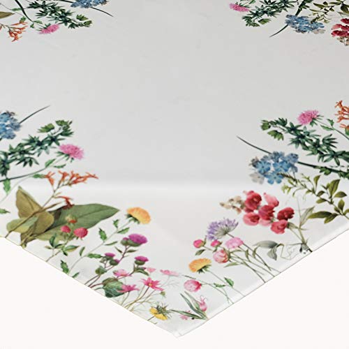 KAMACA Serie Sommerblumen mit dekorativen Blumen EIN Eyecatcher in Frühling Sommer (Mitteldecke 85x85 cm) Cover