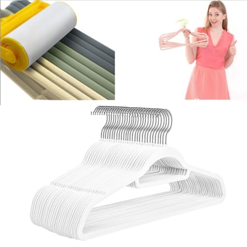 Rutschfeste Samt-Kleiderbügel, platzsparende Filz-Kleiderbügel für maximalen Halt, perfekt zum Befestigen von Schränken und zum Verhindern von Verrutschen.