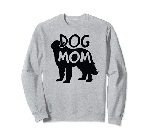 Best Dog Mom Woman Doggy Bark Bone Mothers Day Girl Female Sweatshirt, Grey
