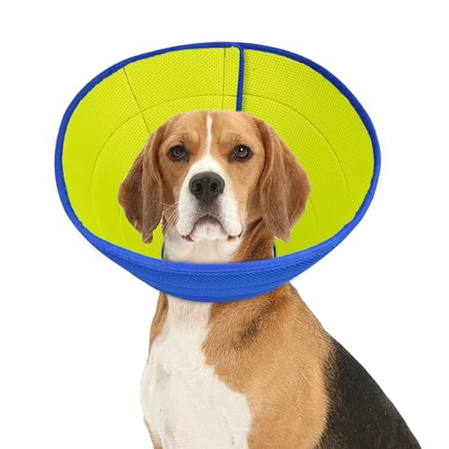 Emwel Collar de malla suave para perro después de la cirugía para evitar lamer. Collar electrónico de recuperación ajustable para protección de heridas, cómodo y ligero para perros grandes