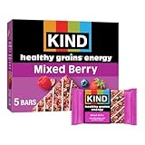 KIND Healthy Grains Energy Bars, Mixed Berry, 19g Whole Grains, Made with Super Grains, Gluten Free Snacks, 5 Ct, 7.1oz