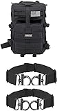 Seibertron 37L Backpack Black and 2Luggage Straps Black