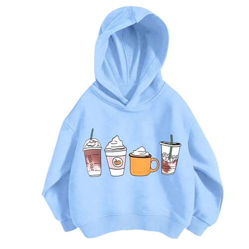 Genérico 2026 Sudadera Deportiva Infantil con Capucha Estampado Informal para Niñas y Niños (Blue, 3-4 Years)