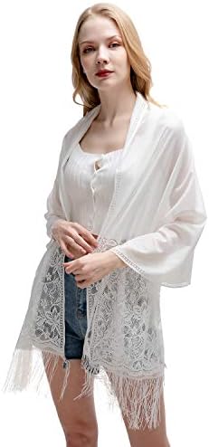 RIIQIICHY Ladies Scarf Lace Scarf Pashmina Shawls and Wraps for Women Scarfs for Women Wedding