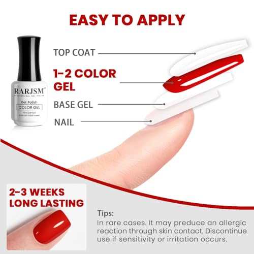 Esmalte de Gel Rojo Clásico 15ml RARJSM miniatura 6