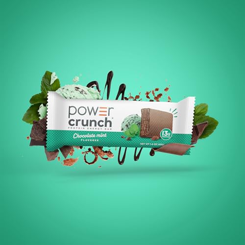 Image of Power Crunch Protein Energy Wafer Bars, Chocolate Mint, 1.4 Ounce (12 Count)