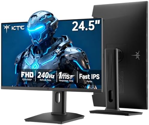 KTC 24.5 Inch 240Hz Gaming Monitor, FHD Computer Monitor Vertical...