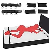 Couples Sexy Gift Sets, Leather Restraints Ball Mouth Plug for Women, Adjustable Accessory for Couples Play Black Z01