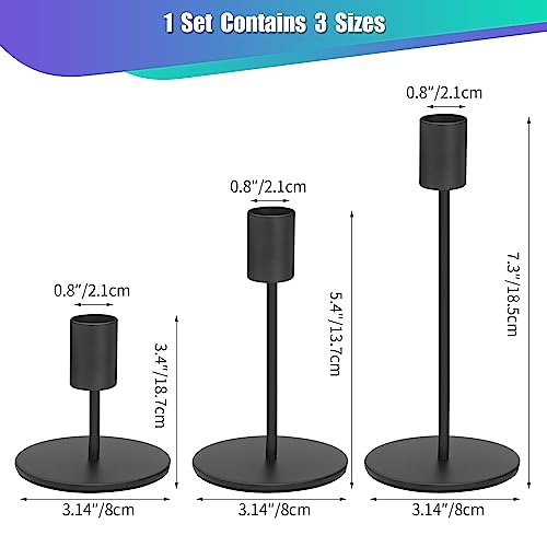 Anndason ACP23046 Set Of 6 Black Candlestick Holders Black Candle Holder Black Taper Candle Holders Candle Holders Decorative Candlestick Holder thumb #5