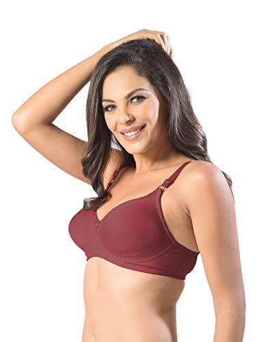 Image of SONARI Womens Non Padded Cotton T Shirt Bra | Wire Free, Medium Coverage, Comfortable and Lightweight | Adjustable Straps, Hook and Eye Closure for Everyday Wear - D-12