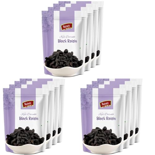 Image of Nutwiz Nuts And Seeds (Black Raisins /Kali Darakh), Fresh, 800 Gram (Pack of 3)