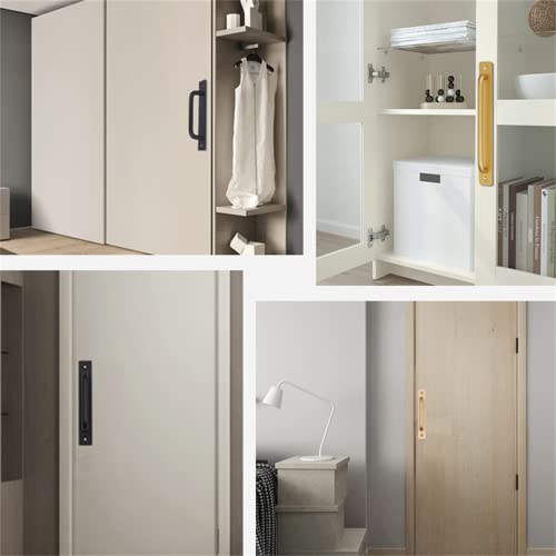 Lagalo 2 Pack Sliding Barn Door 160Mm/6.3In Handles Pull Handle Sliding Gate Wardrobe Cupboard Cabinet Closet Shed Garage Kitchen Garden Barn Door Handle Double Sided Handle Set With Screws-Black #TOP6