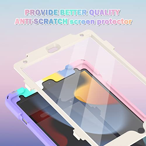 Braecn Ipad Case 9Th 8Th Generation 10.2 Inch 2021 2020, Heavy Duty Kids Case With Pencil Holder Screen Protector Pencil Cap Holder Hand Strap Carrying Strap For Ipad 7Th Gen 10.2 2019 -Colorful Pink… #TOP5