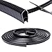 Goldwheel Edge Trim Black U-Channel Rubber Trim Edge with Steel 1/2
