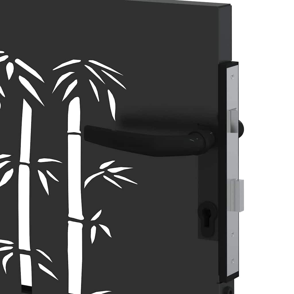 Puerta de jardín de 85 x 100 cm, de acero galvanizado, con cerradura y 2 llaves, puerta individual, puerta de exterior, robusta y duradera, tipo 5