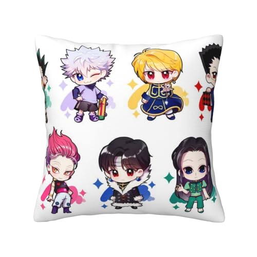 ハンター×ハンター (13) ッションカバー 抱き枕カバー 装飾枕カバー 座布団カバー グッズ ギフト アニメグッズ 着脱簡単 洗える ソファ背当て 両面プリント かわいい おしゃれ 車やソファー 45x45cm
