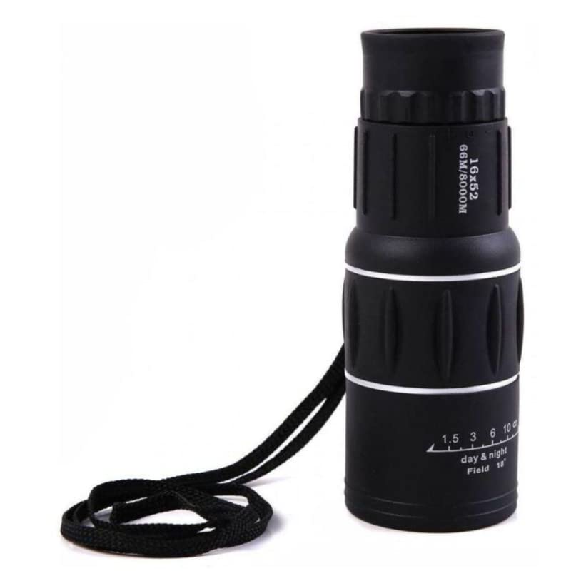 TechKIng (SPECIAL DEAL with 12 YEARS WARRANTY) 16 X 52 Dual Focus Zoom Optic Lens Armoring Monocular Telescope Outdoor Travel Binoculars for Bird Watching Monocular (52 mm, Black)-8932 6 41RzjmziN0L