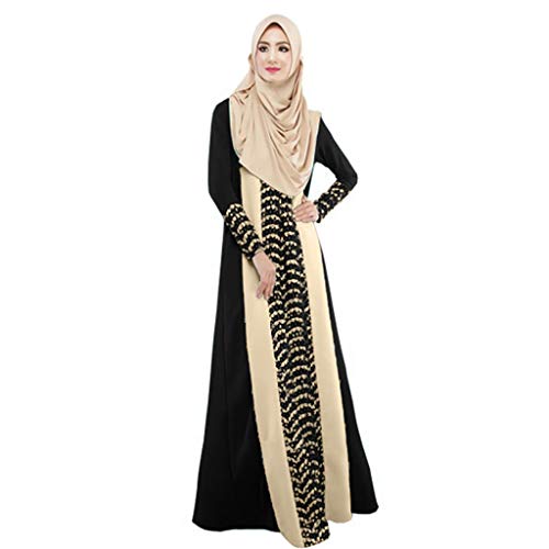 Women New Lace Color Block Kaftan Muslim Abra Robes Islamic Abaya Maxi Dress Irregular Vintage Party Cocktail Gown Black