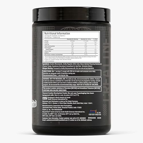 Image of MuscleTech Platinum Creatine Micronized Powder | 33 Servings, Tropical Tango | Improves Strength, Power & Muscle Recovery |Muscletech Creatine Flavored - 132g