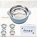 JVEOO 4 Pack Stainless Steel Baby Bowls with Suction, 2-in-1 SUS304 Toddlers Bowl & Removable Silicone Suction Kids Bowl Anti Scald Non Toxic Snack Container for Baby Food Feeding