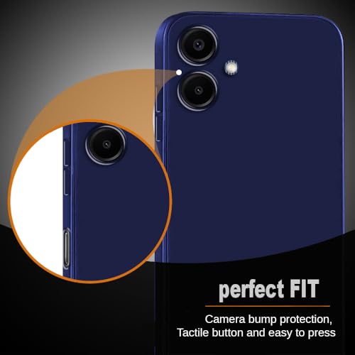 Image of Back Cover for Samsung Galaxy A06 4G / A06 5G | Full Camera Protection | Premium Liquid Silicon Case | Flexible Bumper Case for Samsung Galaxy A06 4G / A06 5G (Dark Blue)