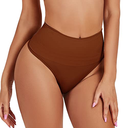 Image of Womens Shapewear Thong Tummy Control Shaper Underwear Seamless High Waist Shaping Panties