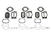 Triple Carb Rebuild Kit Compatible with Kawasaki CDKCV BG 900 1100 1200 STX R ZXI Ultra STX-R
