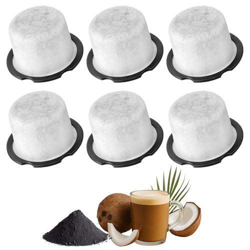Qualirey 6 Pack Coffee Water Filter Replacement, Compatible with Cafe and GE Profile Grind & Brew Machine, Charcoal Coffee Filter Cartridges, Replacement for C7CGFLTR, Replace Every 3 Months