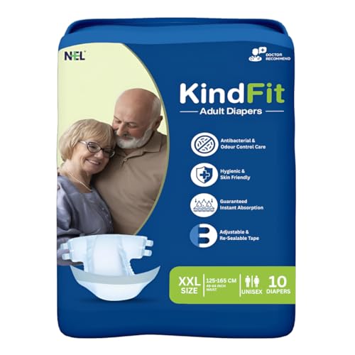 Image of Tape Diapers - XXL Size 10 Pcs 16-Hr Leakproof Odour Lock