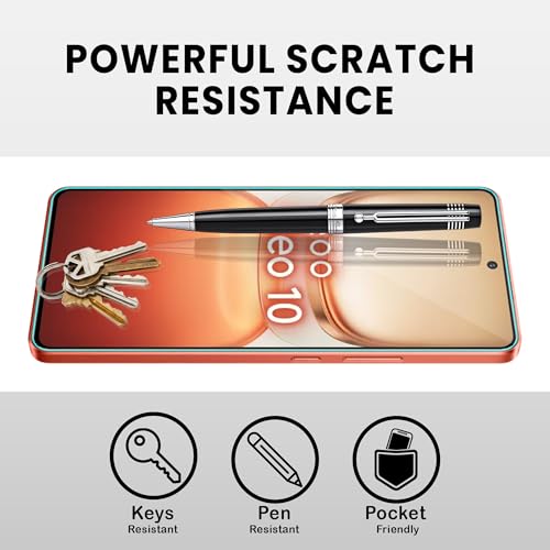 Image of FIRST MART Tempered Glass Screen Protector for iQOO Neo 10 / Neo 10r - Full-Glue Screen Guard, 3D Edge to Edge, HD Clear, Bubble-Free, Case-Friendly, Black, Pack of 2