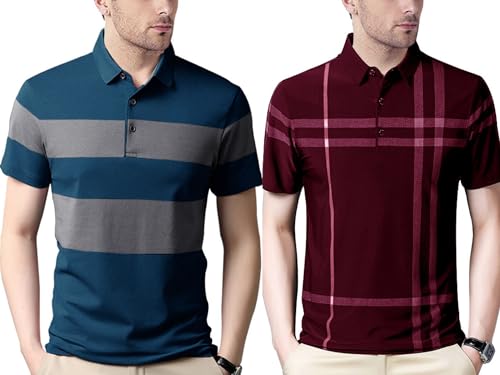 Image of Noble Monk Men's Polycotton Regular Fit Polo T-Shirt Half Sleeves |Polo Collar | Casual T-Shirt
