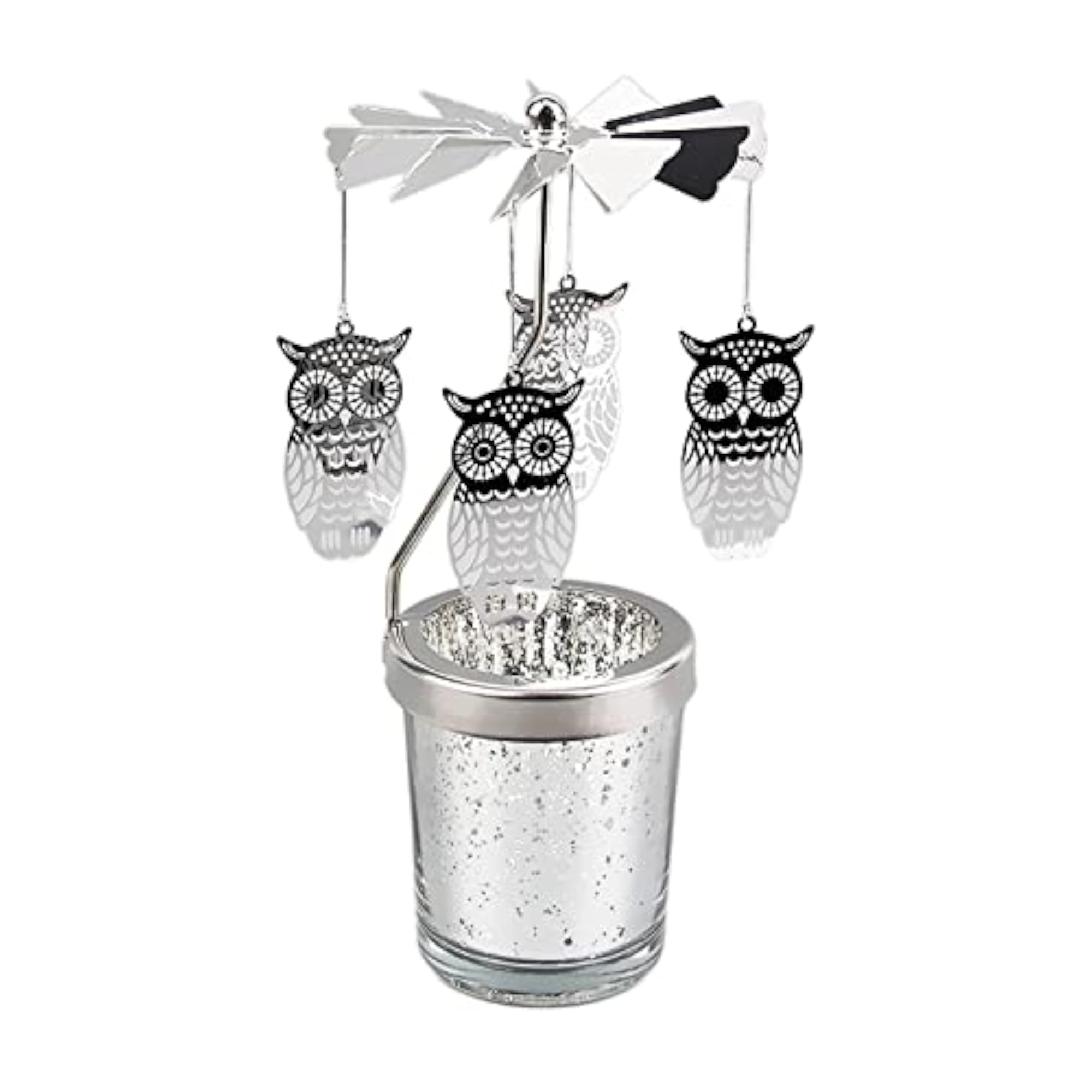 Spinning Tea Light Candle Holder Rotating Candlestick