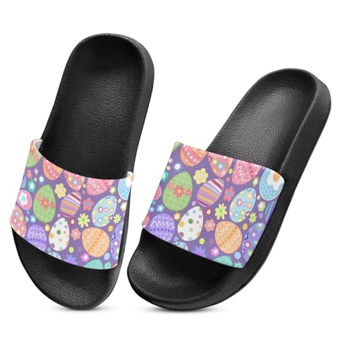 Image of Boy & Girls Slide Sandals Kids Shower Shoes Non Slip Summer Slippers Beach Sandals