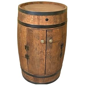 Houten vat 80 cm wijnvat Te gebruiken met 2 deuren en leed – handgemaakt flessenrek huisbar vintage toonbar flessenrek…