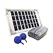AEO Solar Powered Air Pump Kit, Two Airing Stones, 22GpH Air Pump & 2.5W Solar Panel for Fish Pond, Aquaculture, Hydroponics, Bubbleponics