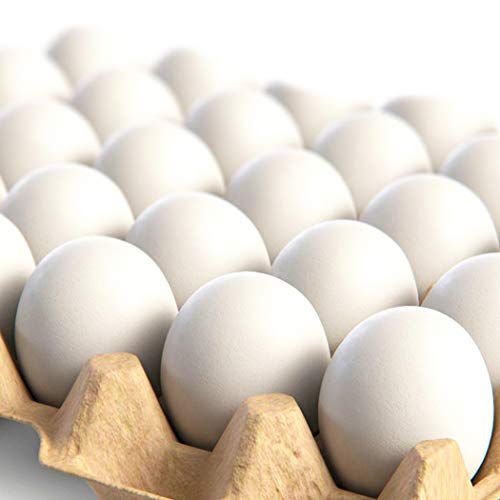 (24 Pieces) Hyper-Realistic White Wooden Eggs - 2 Dozen Fake Easter Eggs for Dyeing, Painting, Decorating, Crafting, Pretend Play Simulation Toys, Fake Food, and Nest Box Training