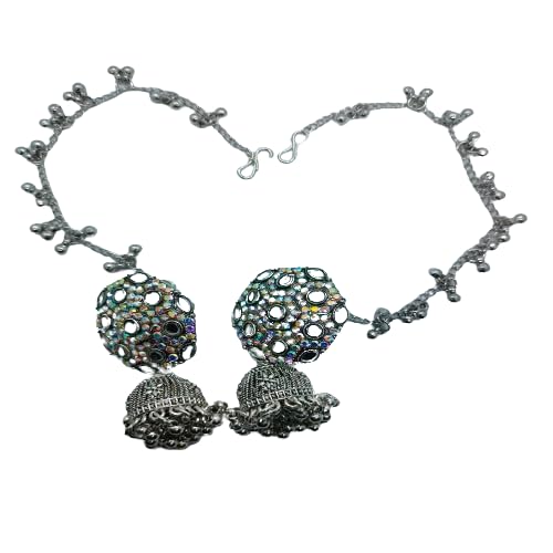 GRSM GLOBAL TRADE Womens Traditional Oxidized Bahubali Alloy Metal Jhumka With Chain Earring Birthday Gift for girls and women Anniversary Gift for Wife (B0DFLKQ5R3) Amazon Price History, Amazon Price Tracker