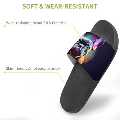 Art Pug Dog Funny House Sandals Non Slip Shower Slippers Quick Drying Bathroom Shoes for Women Men3