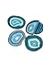 AMOYSTONE Teal Agate Coaster 3.5-4" Dyed Sliced Genuine Brazilian Teal Agate Drink Coasters with Rubber Bumper Set of 4