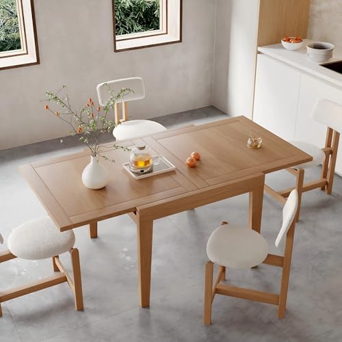 Acanva Rectangle Extendable Dining Table for 4-6 Person, ...