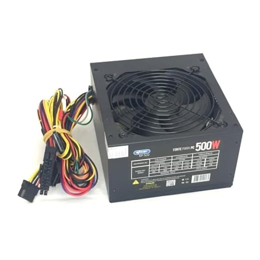 Fonte de alimentação para PC Knup KP-522 500W preta 115V/230V