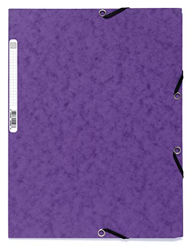 Exacompta - Réf. 55508SE - Paquet de 10 chemises à élastiques - pochettes 3 rabats - en carte lustrée 400 g/m2 - dimensions 24 x 32 cm pour documents au...