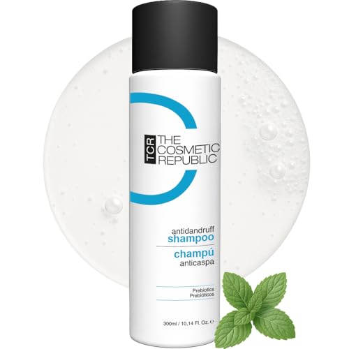THE COSMETIC REPUBLIC - Champú Anticaspa para Hombre y Mujer - Shampoo Anticaspa para Dermatitis Seborreica - Champú para Cuero Cabelludo Seco - Reduce la Descamación, Irritación y Picor - 200ml