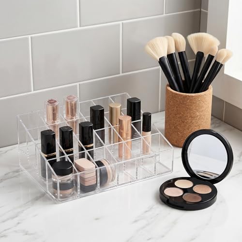 Image of 24Slots Essential Oil Holder,Plastics Essential Oil Storage,for Bottles Perfumes and Nail Polish Shelf,Essential Oil Organizer,Makeup Storage Rack