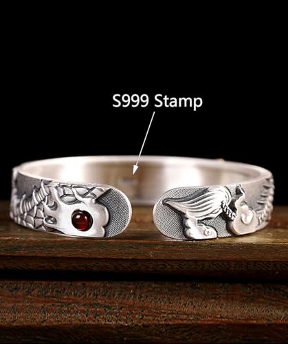 S925 Sterling Silver Bracelet, Open Bangle Cuff Design, Men's Gift Jewelry for My Man4