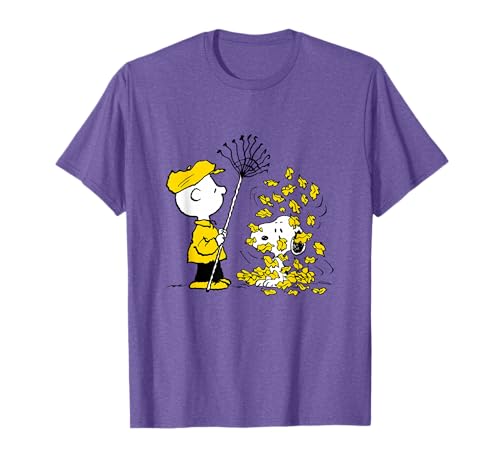 Peanuts - Hojas de otoño de Charlie Brown Snoopy Camiseta
