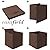 Casafield Set of 12 Collapsible Fabric Cube Storage Bins, Brown - 13" Foldable Cloth Baskets for Shelves, Cubby Organizers & More