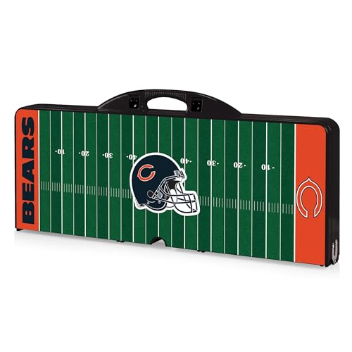 Image of PICNIC TIME NFL Picnic Table Portable Folding Table with Seats and Umbrella