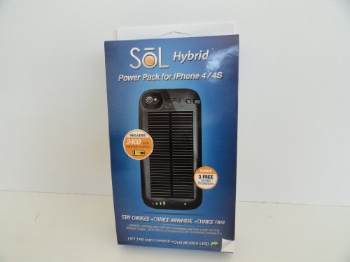 Sol Hybrid Usb Powered Solar Panel Power Pack For Iphone 4/4S - Increase Your Iphone's Battery Life By 300% Or More! #TOP2